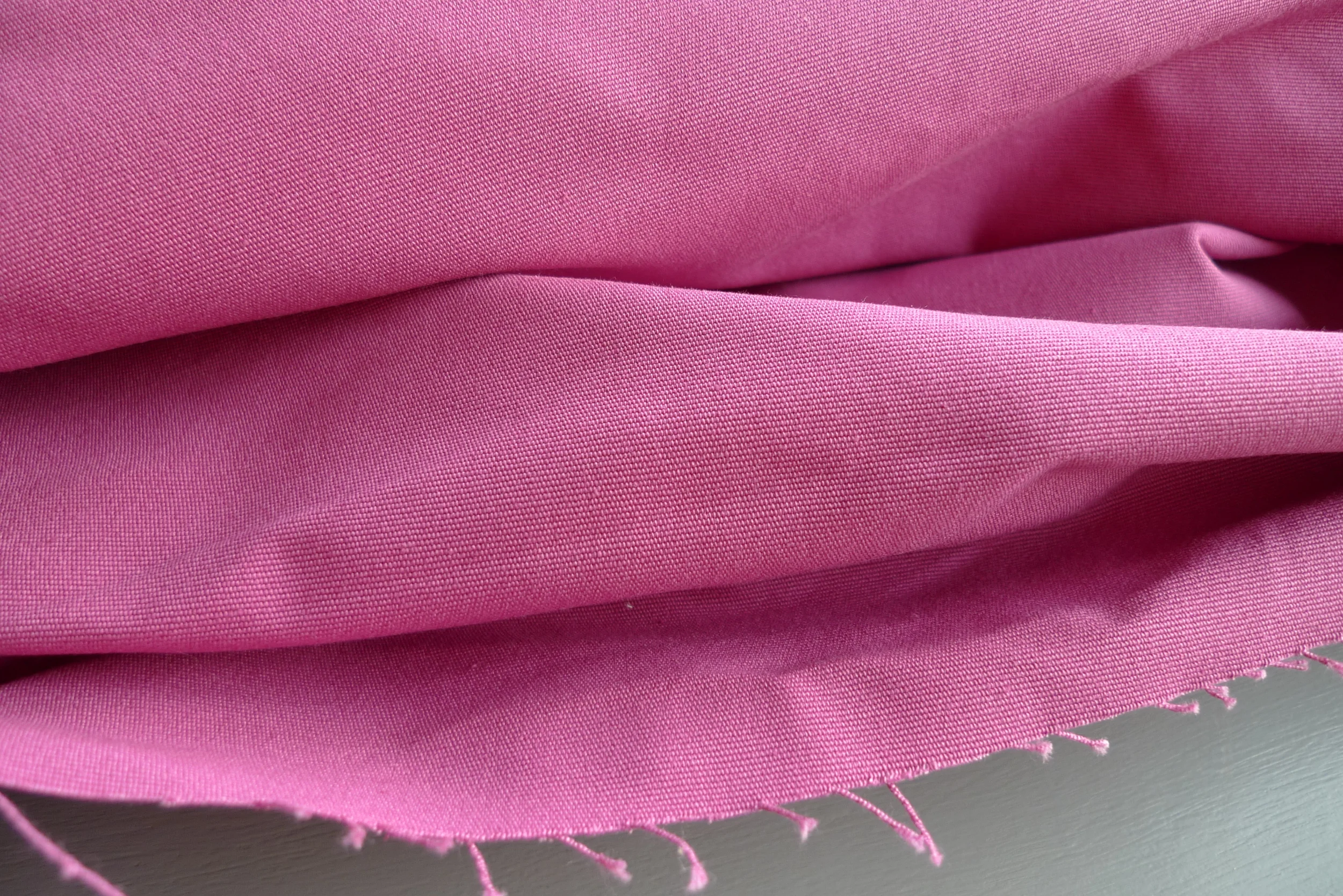 A heavier cotton twill from Ikea, you can see how much more 'stiff' and rigid the fabric is.
