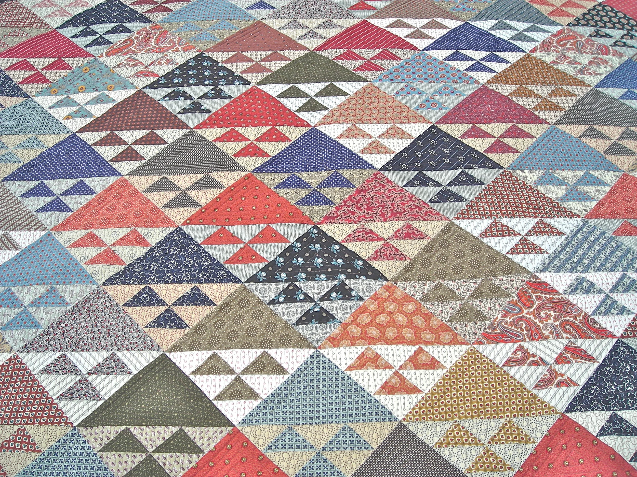 An example of a Bird's In The Air quilt.