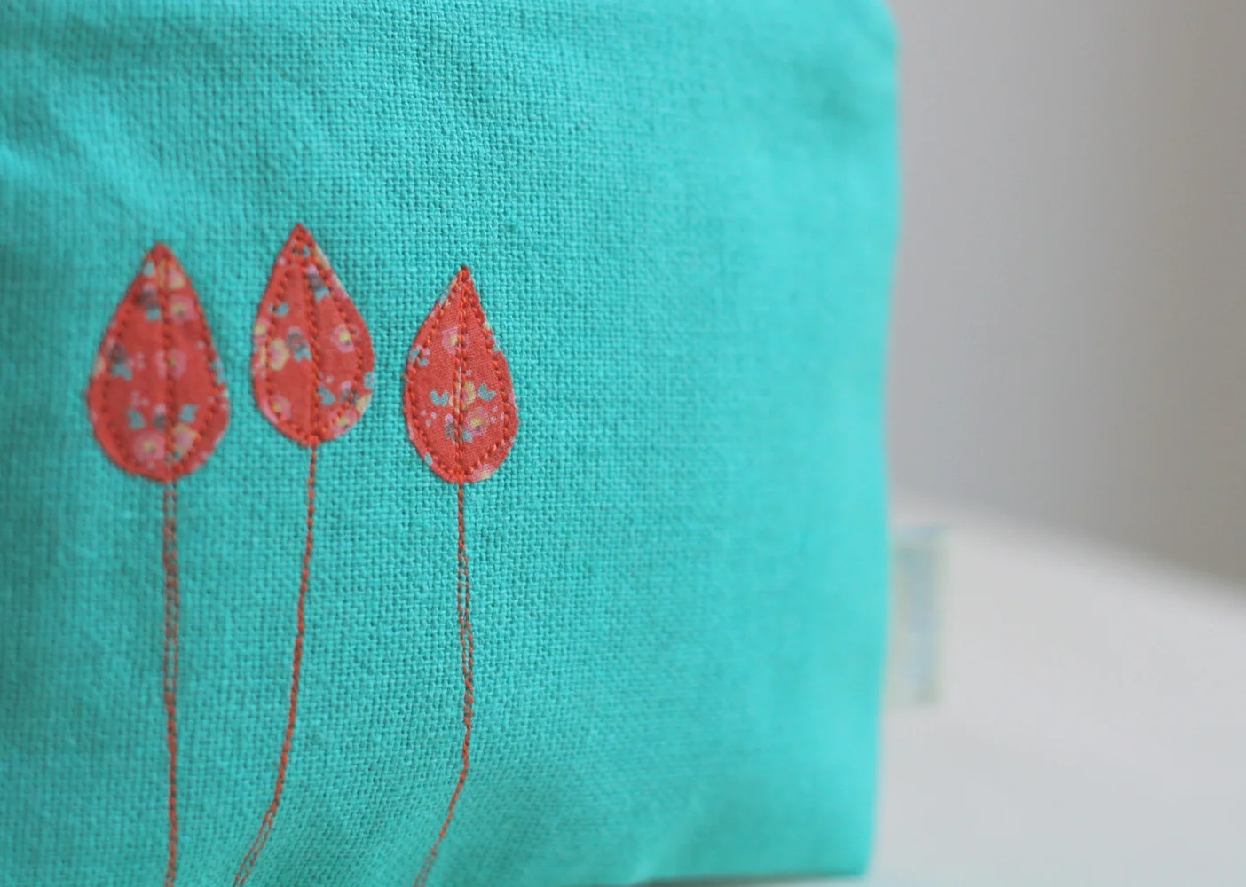 Machine appliqué on one of my Podnip accessories