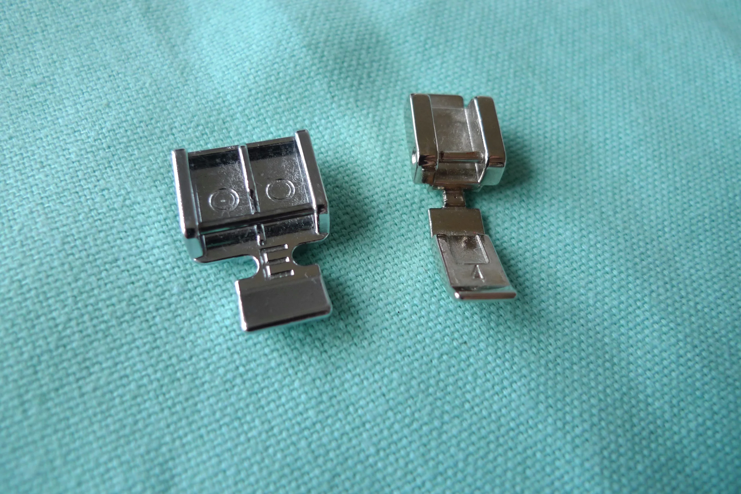 Two types of zipper foot