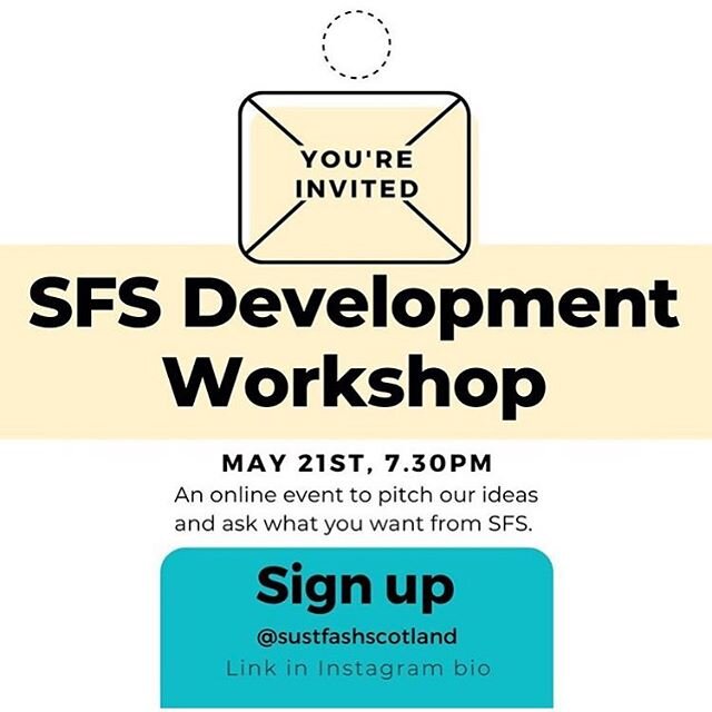 I&rsquo;ve been taking part in setting up an exciting new initiative called Sustainable Fashion Scotland. Follow us @susfashscotland to learn more. Tomorrow evening we&rsquo;re hosting our second event (online of course) in order to gain insights fro