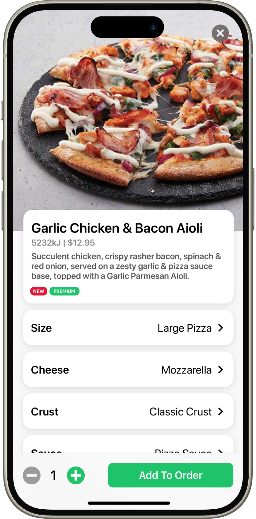Product View. This shows how the complexity of the product is dramatically reduced by the card metaphor, whist retaining clarity around what the current state of the product is.