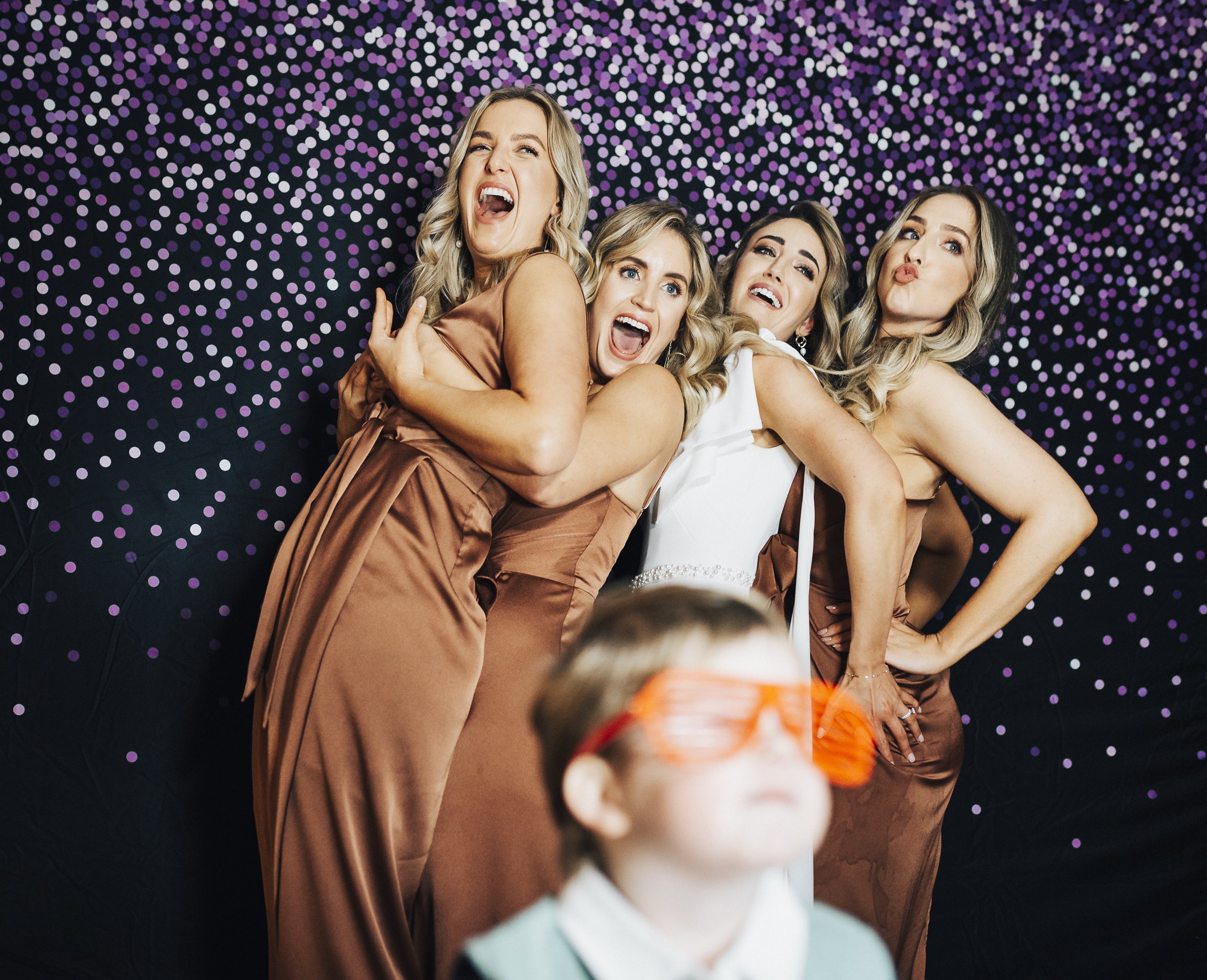 Quirky Photobooth Fun | Adele and Her Wedding Party at Old Broadwater Farm