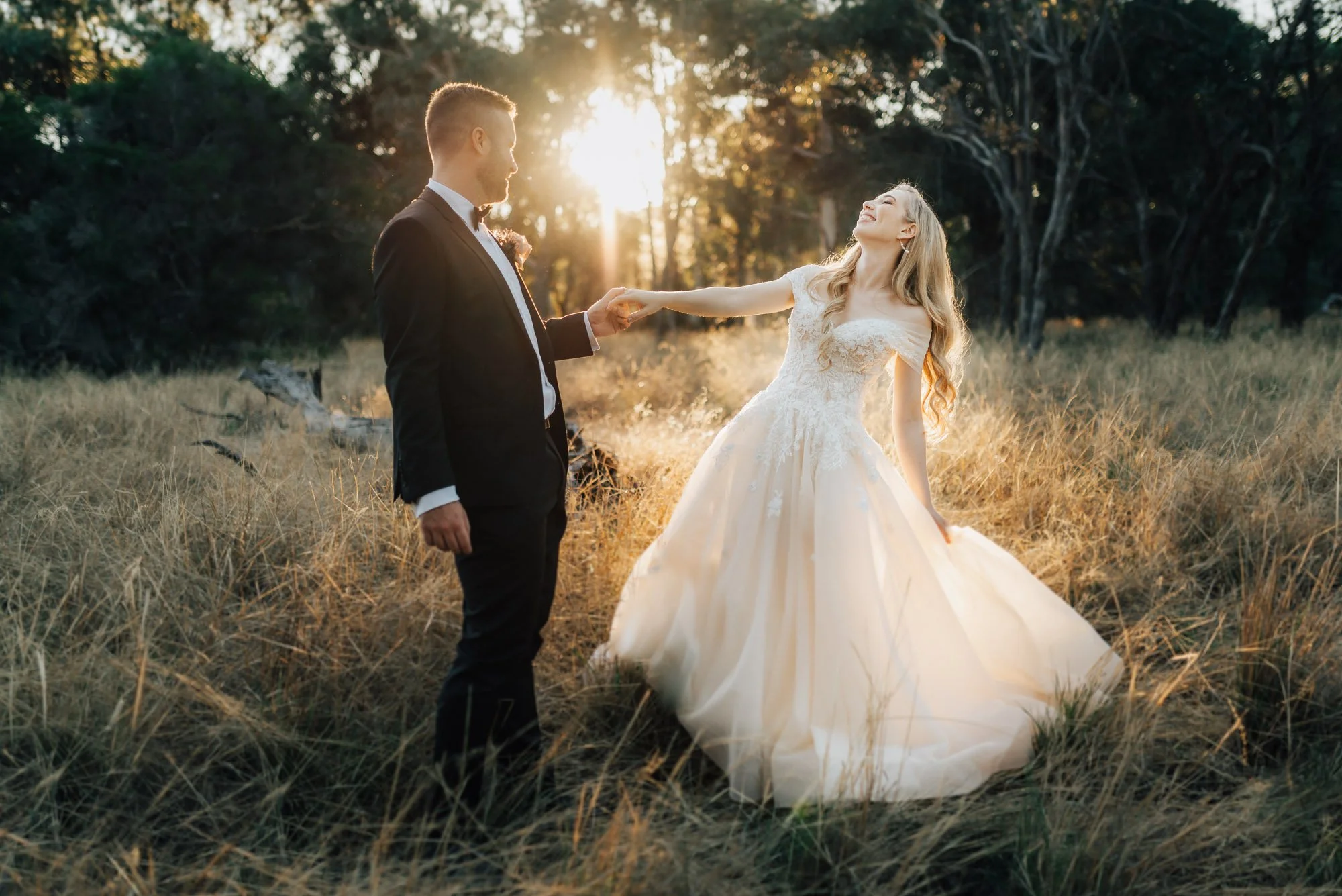 Just a little practice run in that Fremantle light. The quiet moments before the party starts. Emily &amp; John.