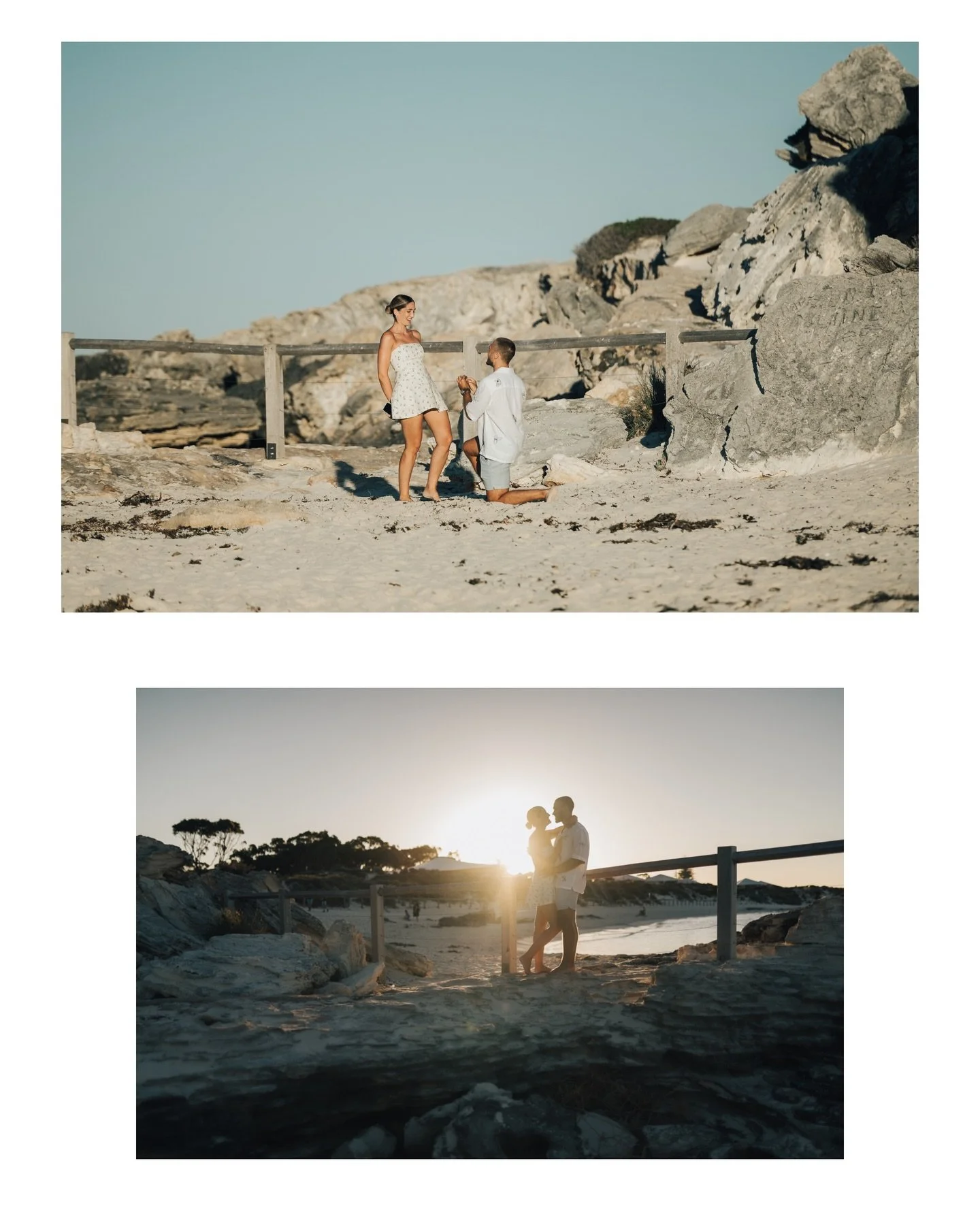 Sunset surprise proposal on Rottnest Island. We tend to take Rottnest Island for granted a little and forget how unique it is to anyone who doesn&rsquo;t live in Perth. People are seriously unsure if they&rsquo;ll get to see any quokkas&hellip; Aidan