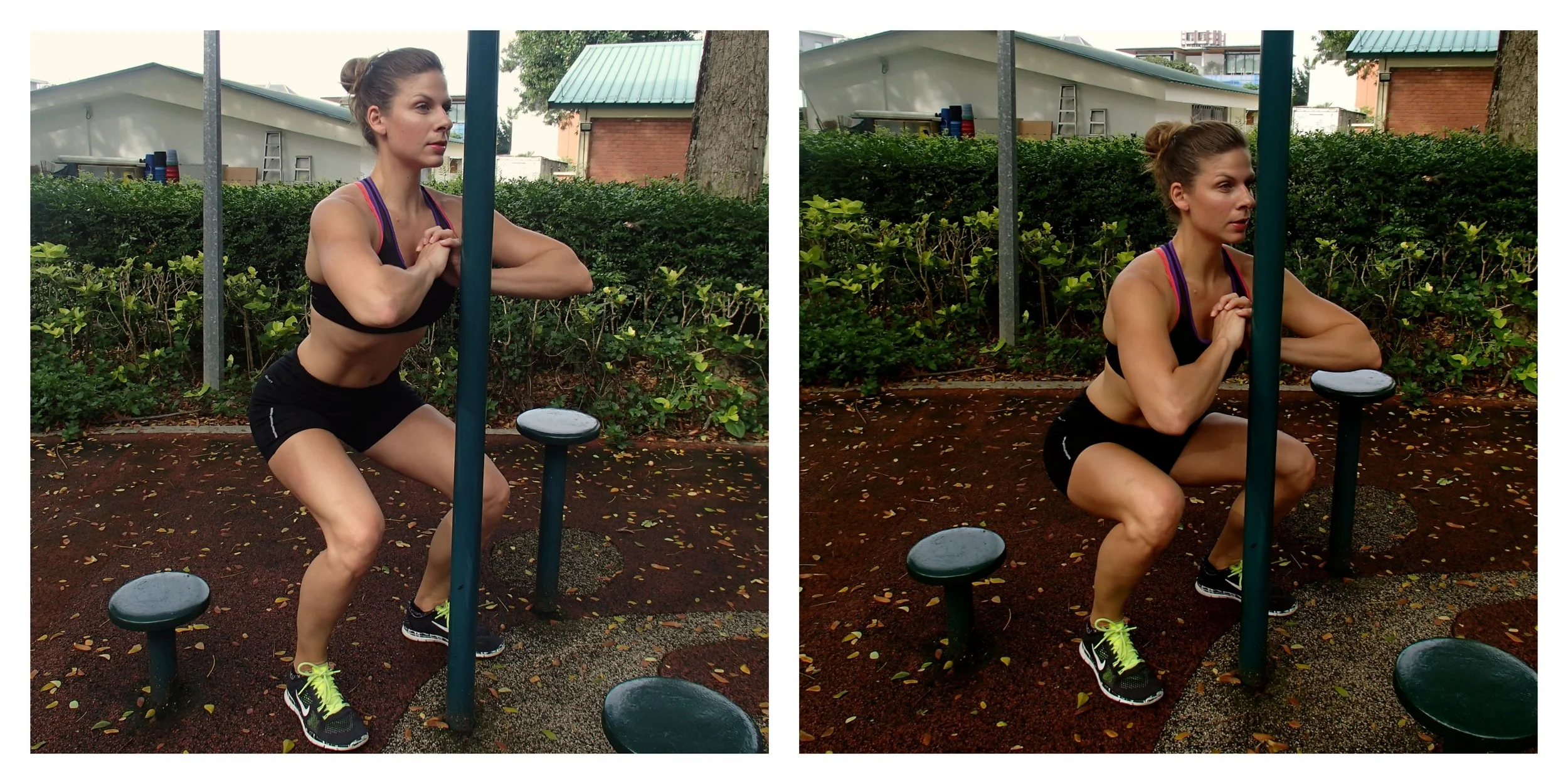 Pole Squats 