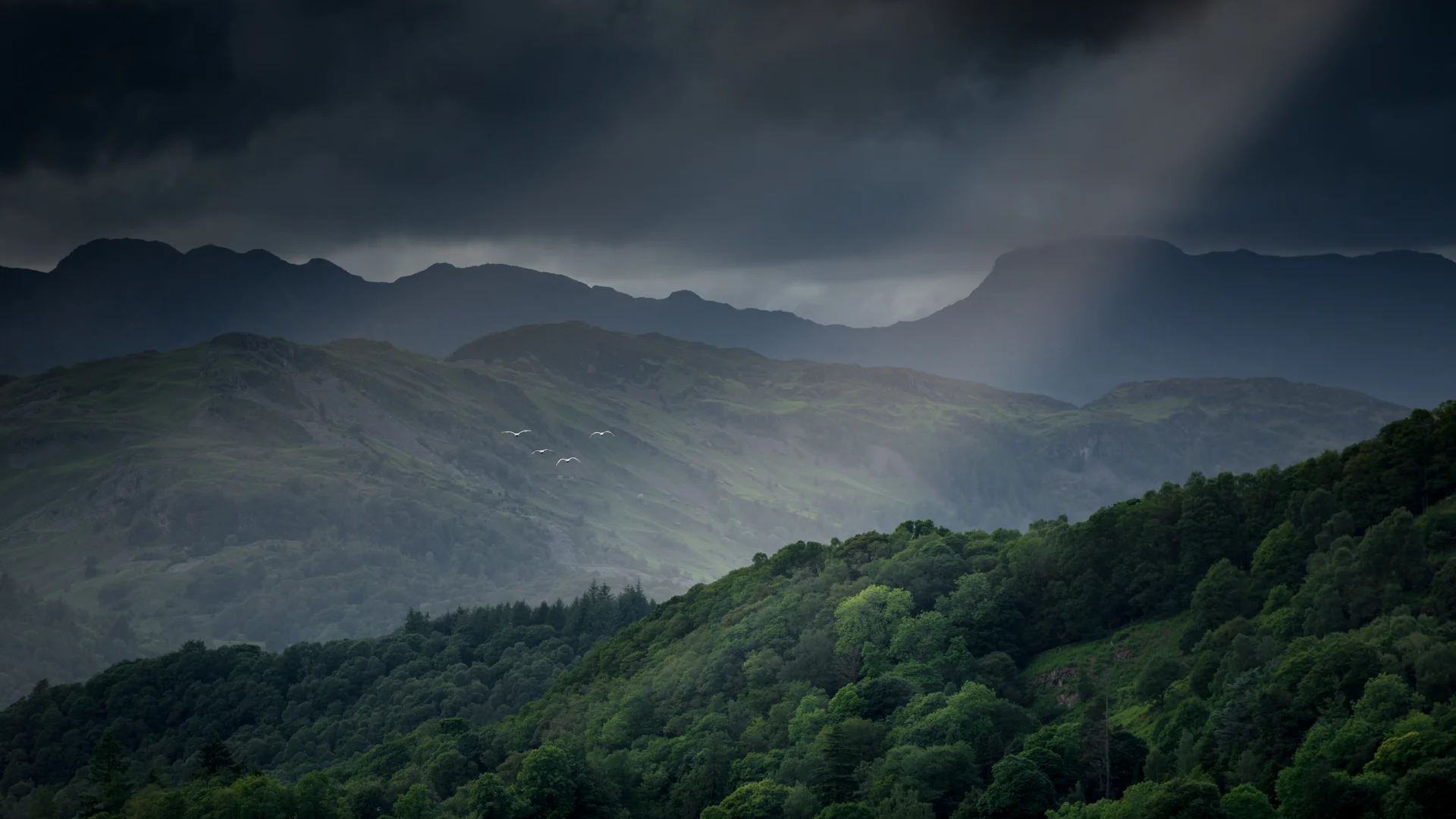 Panorama at Windermere in the Lake District
