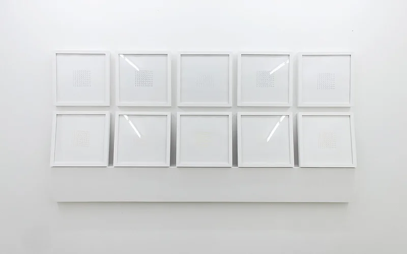   Appendix 1-10   Color pencil on paper, MDF, poplar, paint. 2014.&nbsp; Photo credit Haynes Riley&nbsp;  