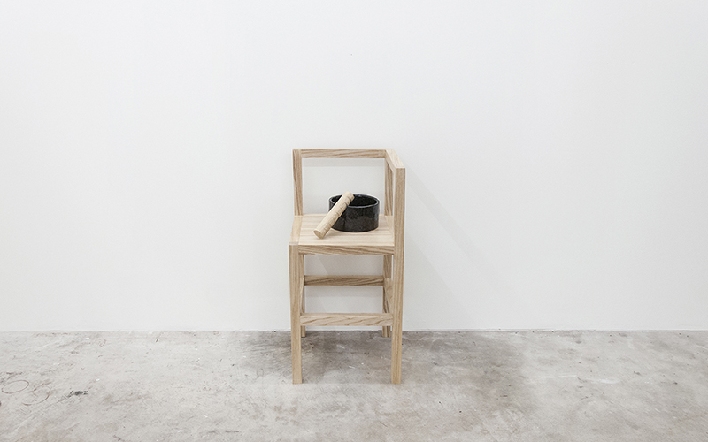   Bare&nbsp;Necessities #2   Ash, glazed ceramic. 2014.&nbsp; Photo credit Haynes Riley&nbsp;  
