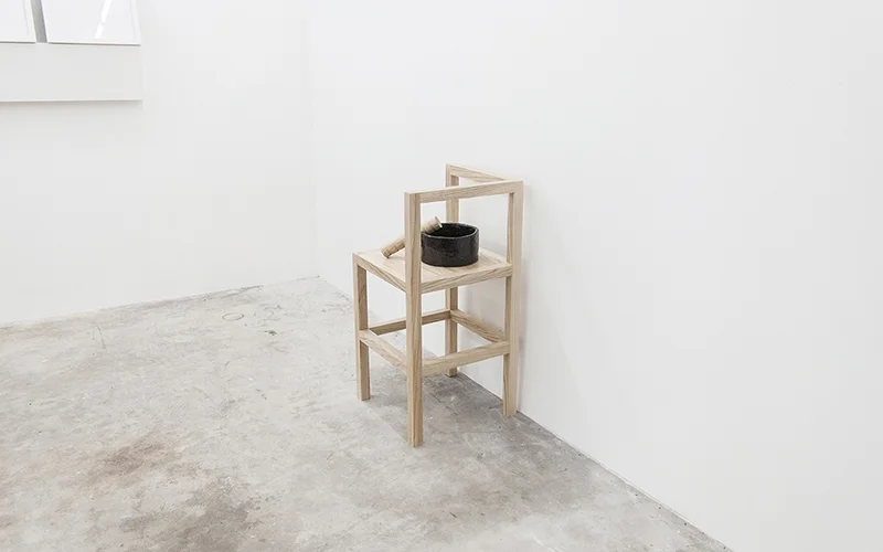  Bare&nbsp;Necessities #2   Ash, glazed ceramic. 2014.&nbsp; Photo credit Haynes Riley&nbsp;  
