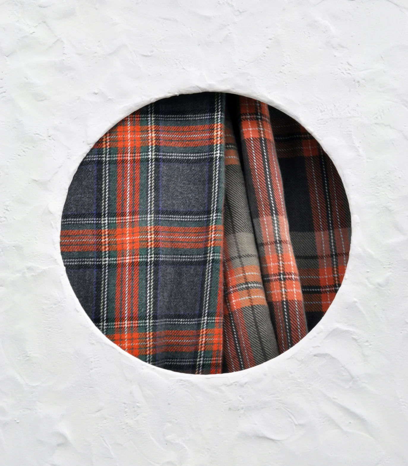   A Study in Flannel&nbsp;   Magic Sculpt, flannel gifted by a mentor, flannel owned by artist. 2014.&nbsp; 