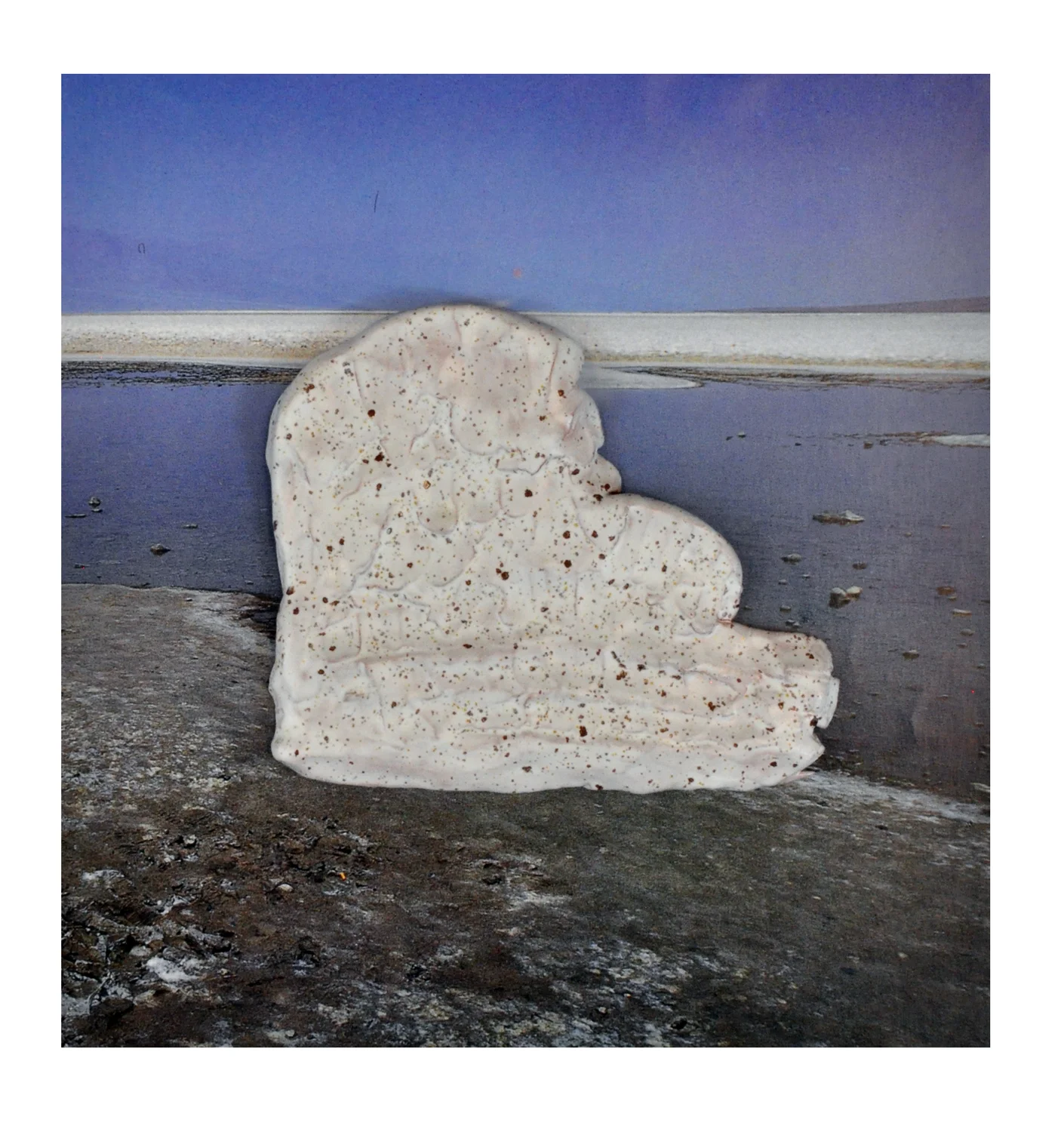  Between a Wish and a Thing&nbsp;   Found image and glazed ceramic. 2014 