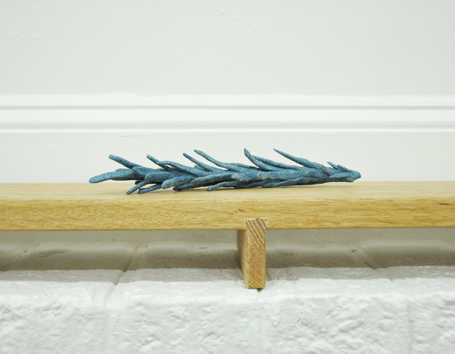  Something Blue.   White oak and ceramic.&nbsp; Made in collaboration&nbsp;  with Lindsey Dezman. 2015&nbsp;  