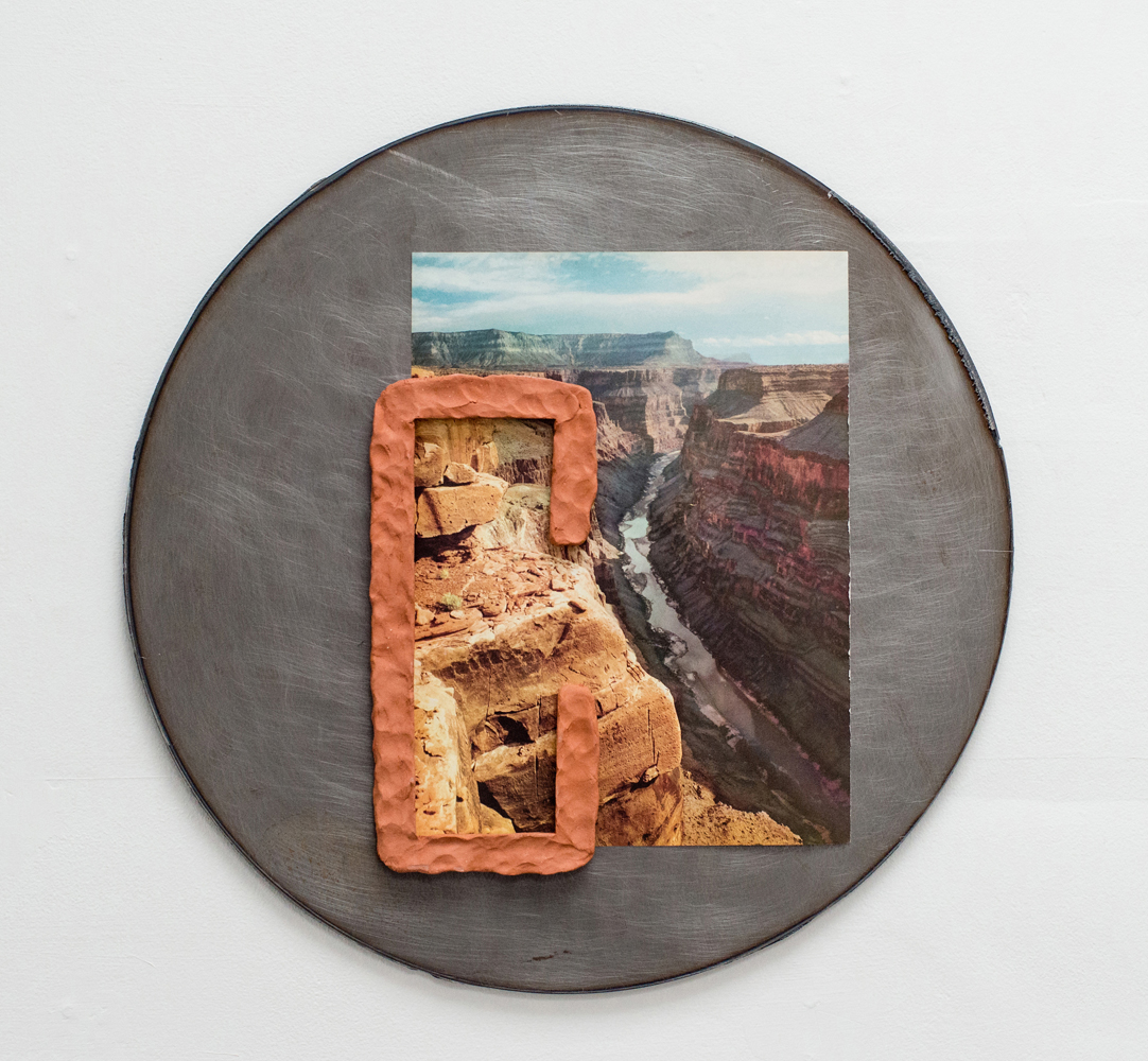   Hondo Tondo #6   Terra cotta, found image, steel. 2017 