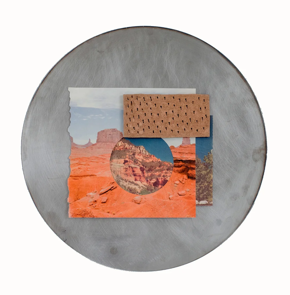   Hondo Tondo #7   Stoneware, found images, steel. 2017 