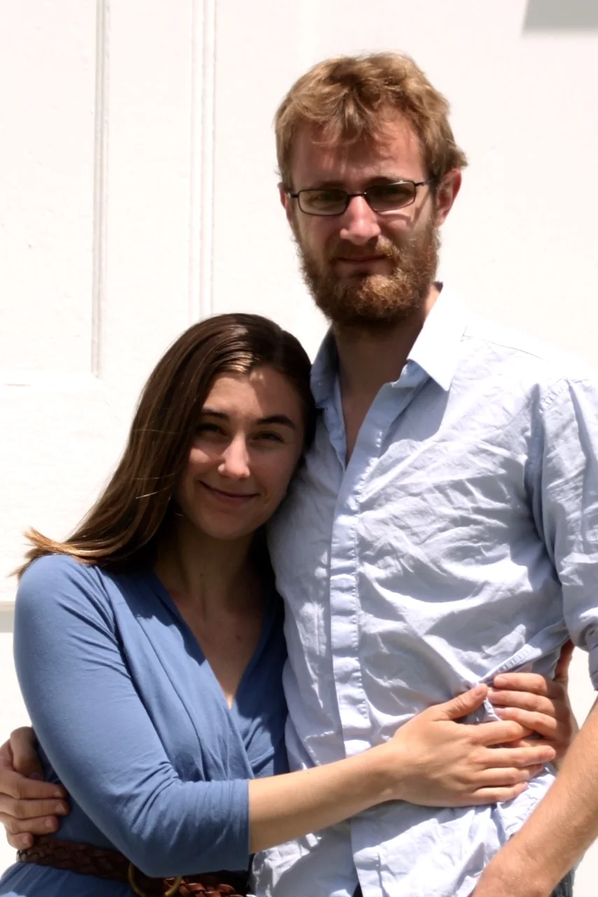 With Rose, with beard.