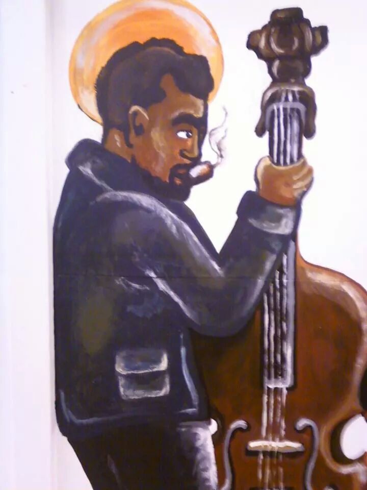 Charlie Mingus on the PJs wall.