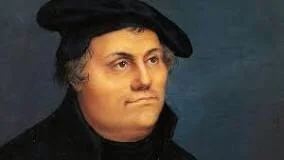 Martin Luther looking happier than usually depicted. 