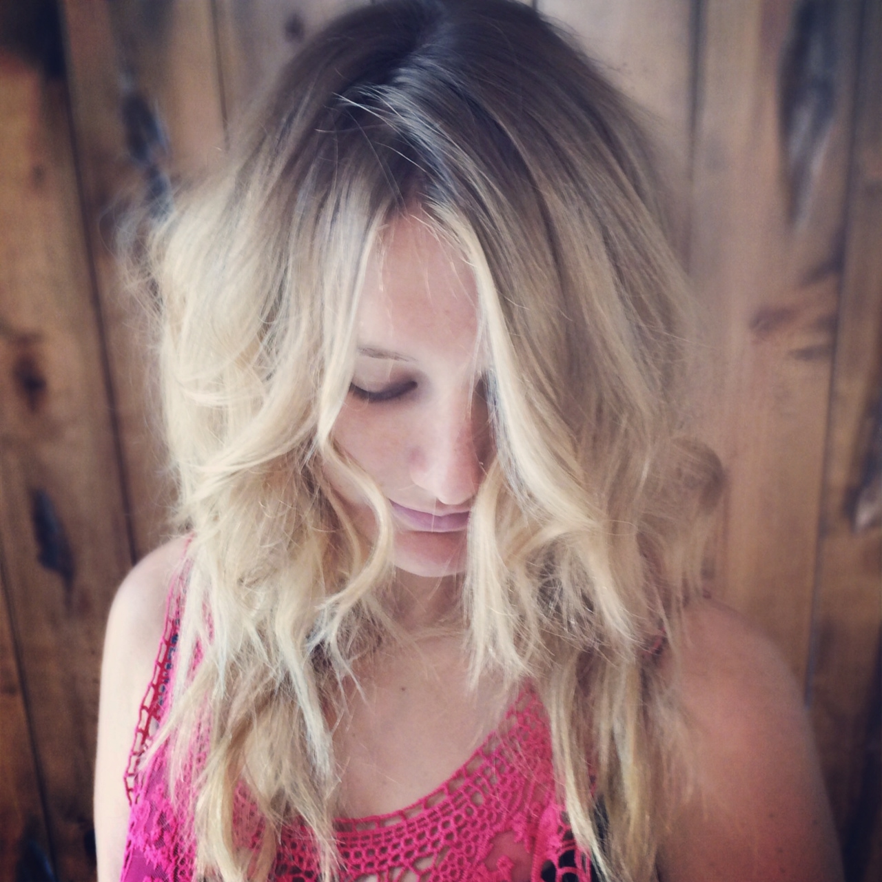  highlights done with hair painting, a form of balayage, at Elle 7 Twenty Salon and Spa, a Vero Beach hair salon. 