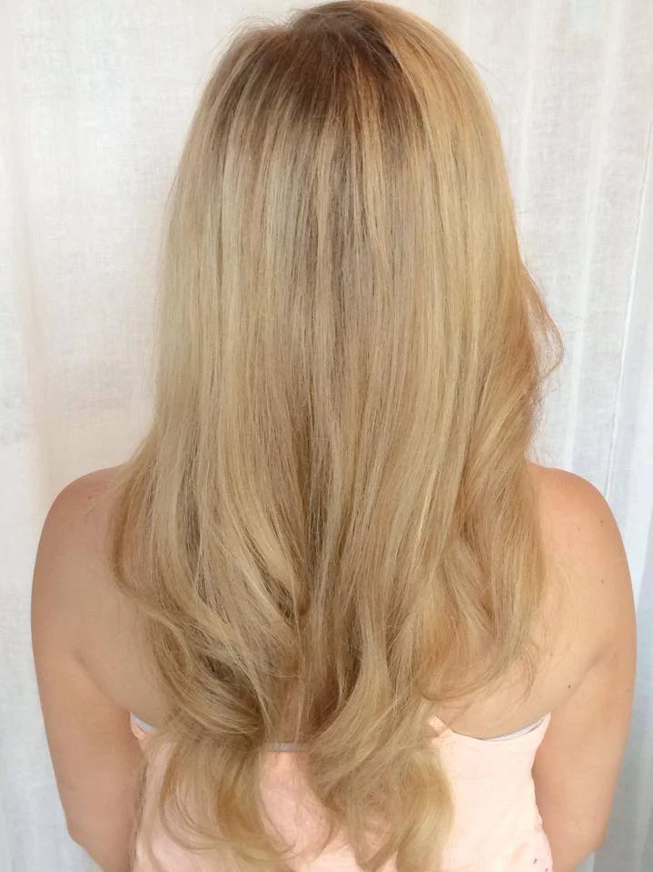 hand painted highlights with hair painting/balayage