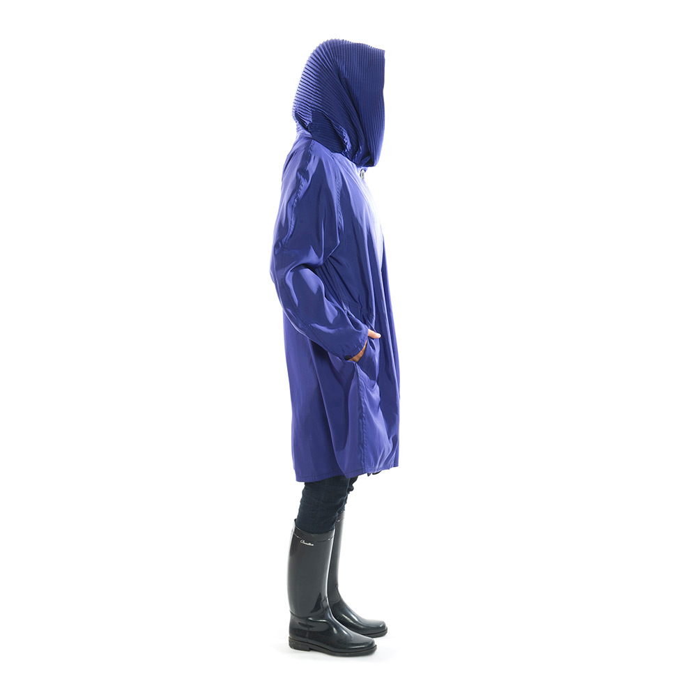 Mycra pac grape coat with oversize hood