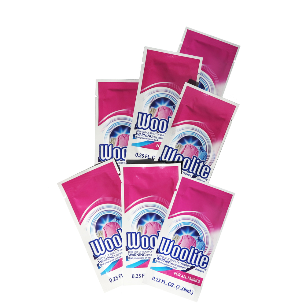 7 Packs of Individual Travel Woolite Soap