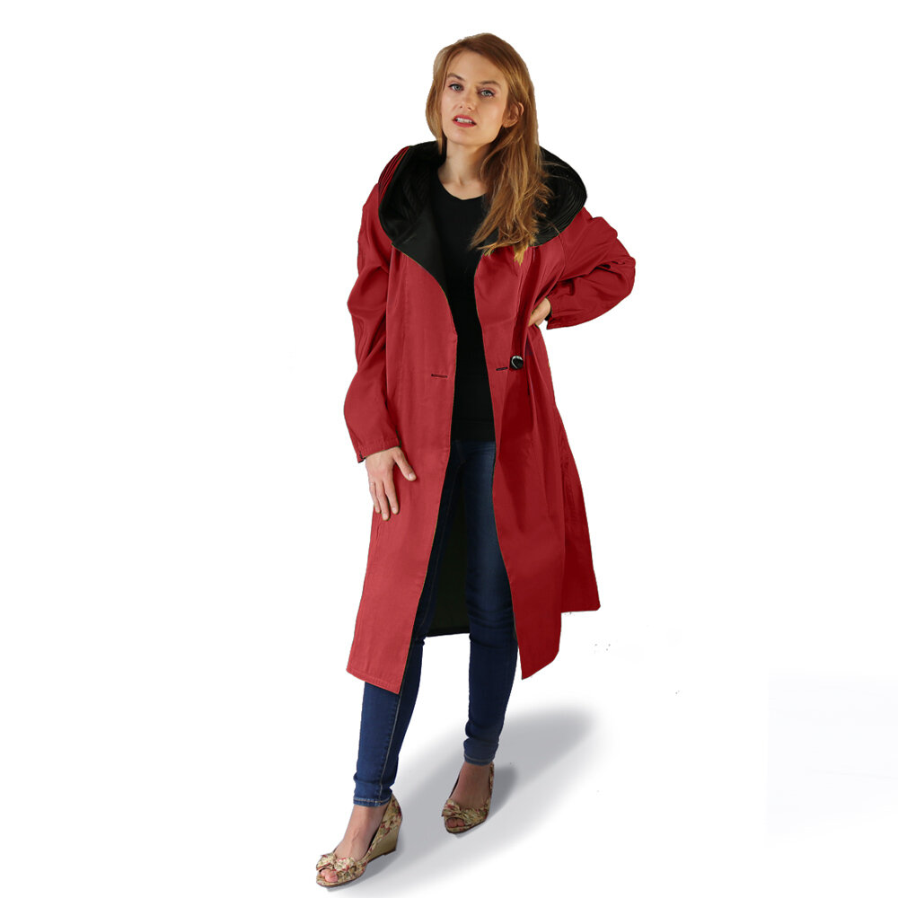 Mycra Pac Tea Red Raincoat Open