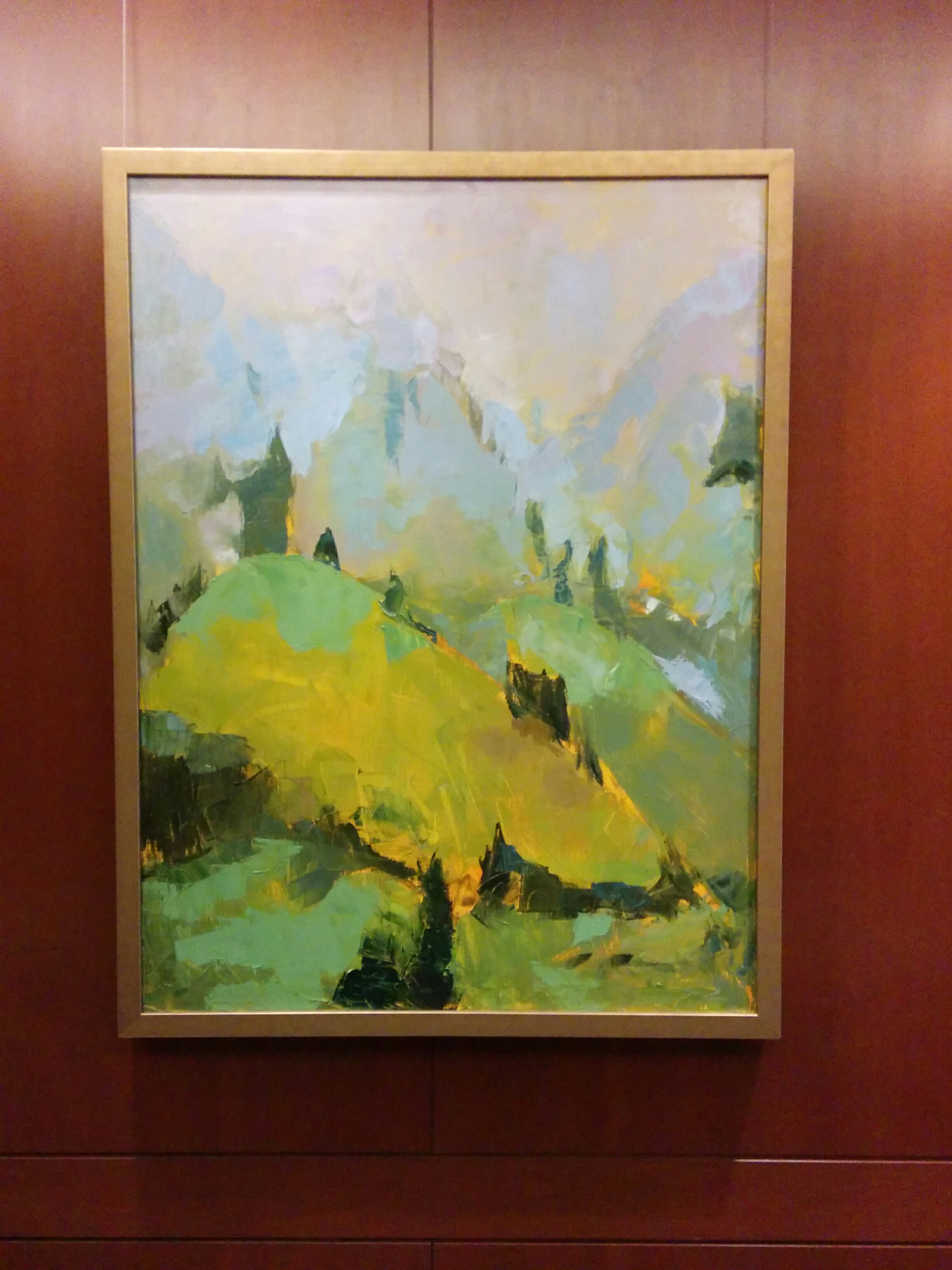 Julie Devine, Gravity , 2015, oil on canvas, 40" x 30"