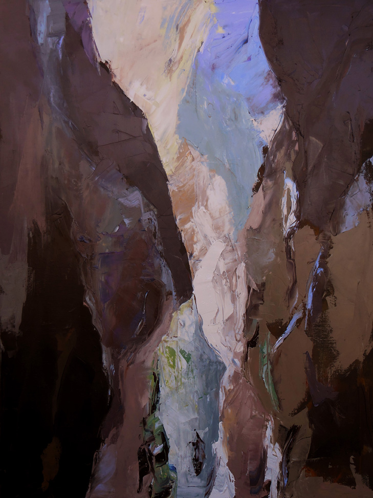 Crevasse , 2017 Oil on canvas, 40 x 30"