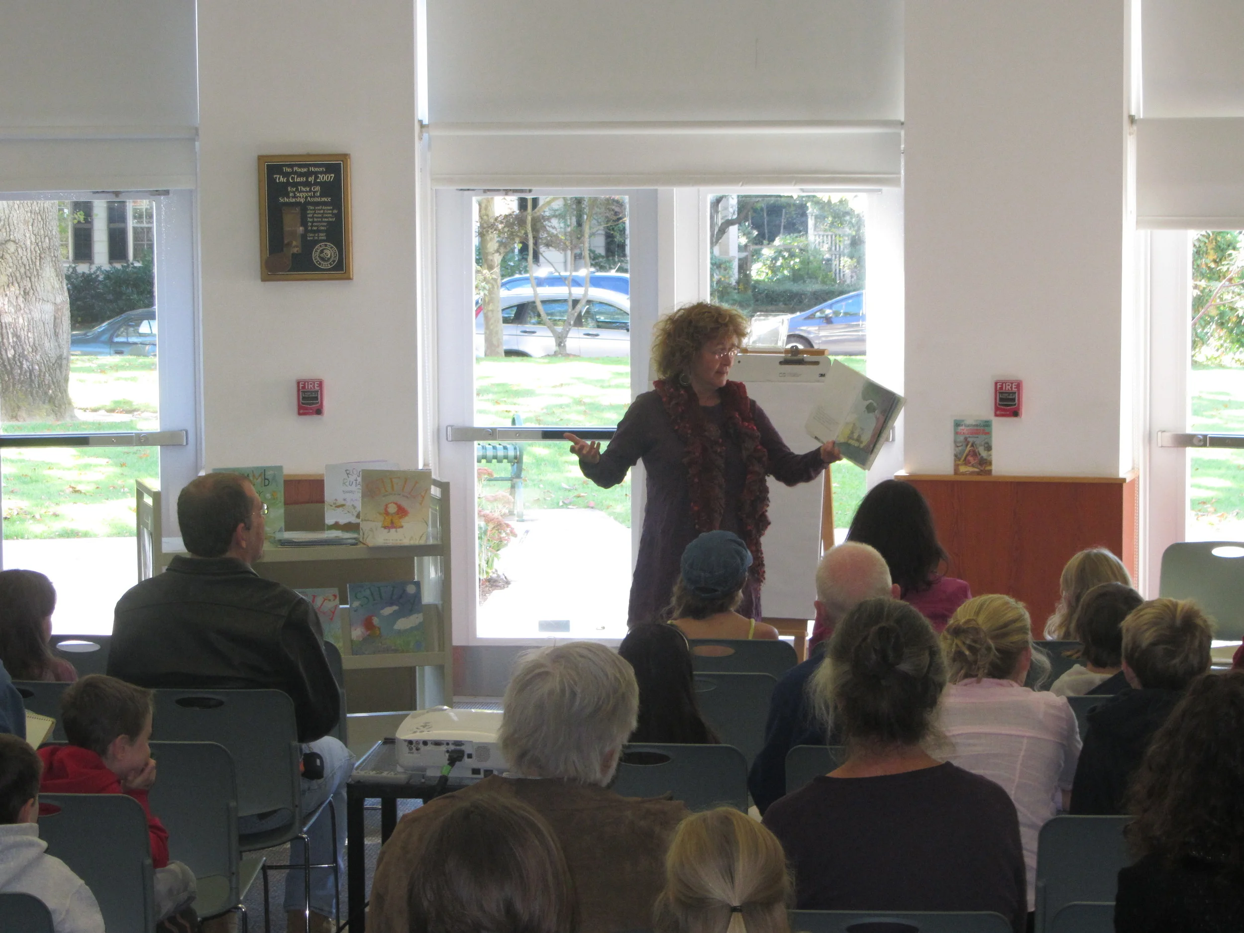 Marie-Louise Gay reading at the Rhode Island
Festival of Children's Books and Authors 