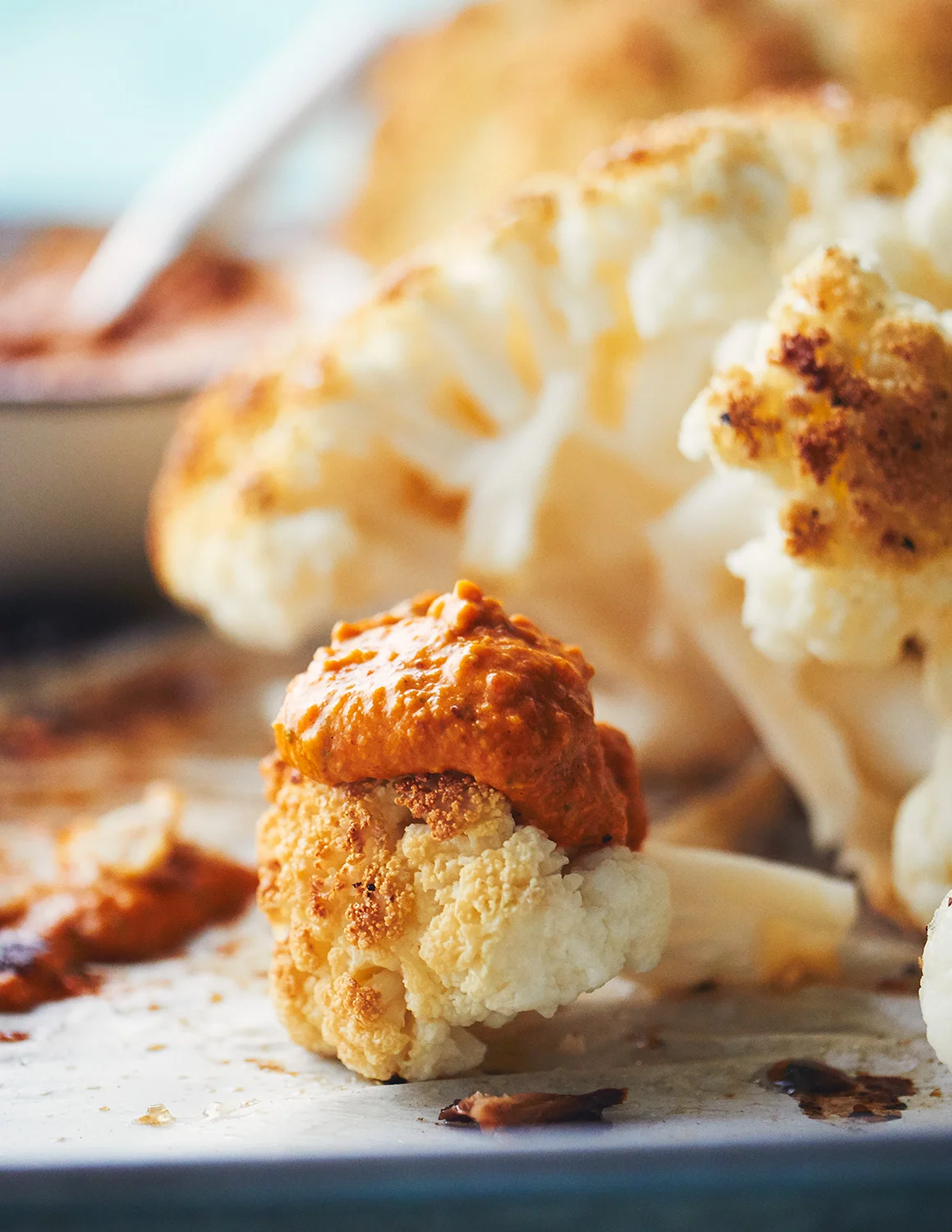 Roasted Cauliflower with Romesco Sauce