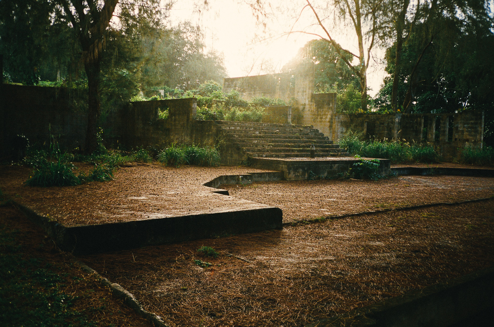 Abandoned resort contsruction site - Princeville. Contax T3 35mm. Kodak Portra 400