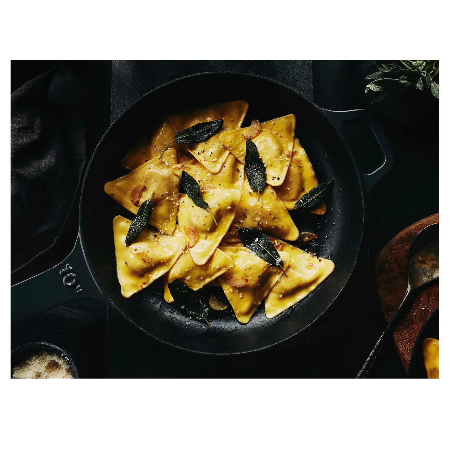 Pumpkin Triangoli with Lemon Sage