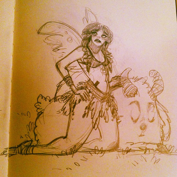 Spent some time at #drsketchys #pdx tonight, and had a blast! So many cool people, plus some fun fairy costumes to draw :) #draw #drawing #sketch #sketching #sketchbook #illustration #doodle #character #characterdesign #art #artwork #dailydrawings #…