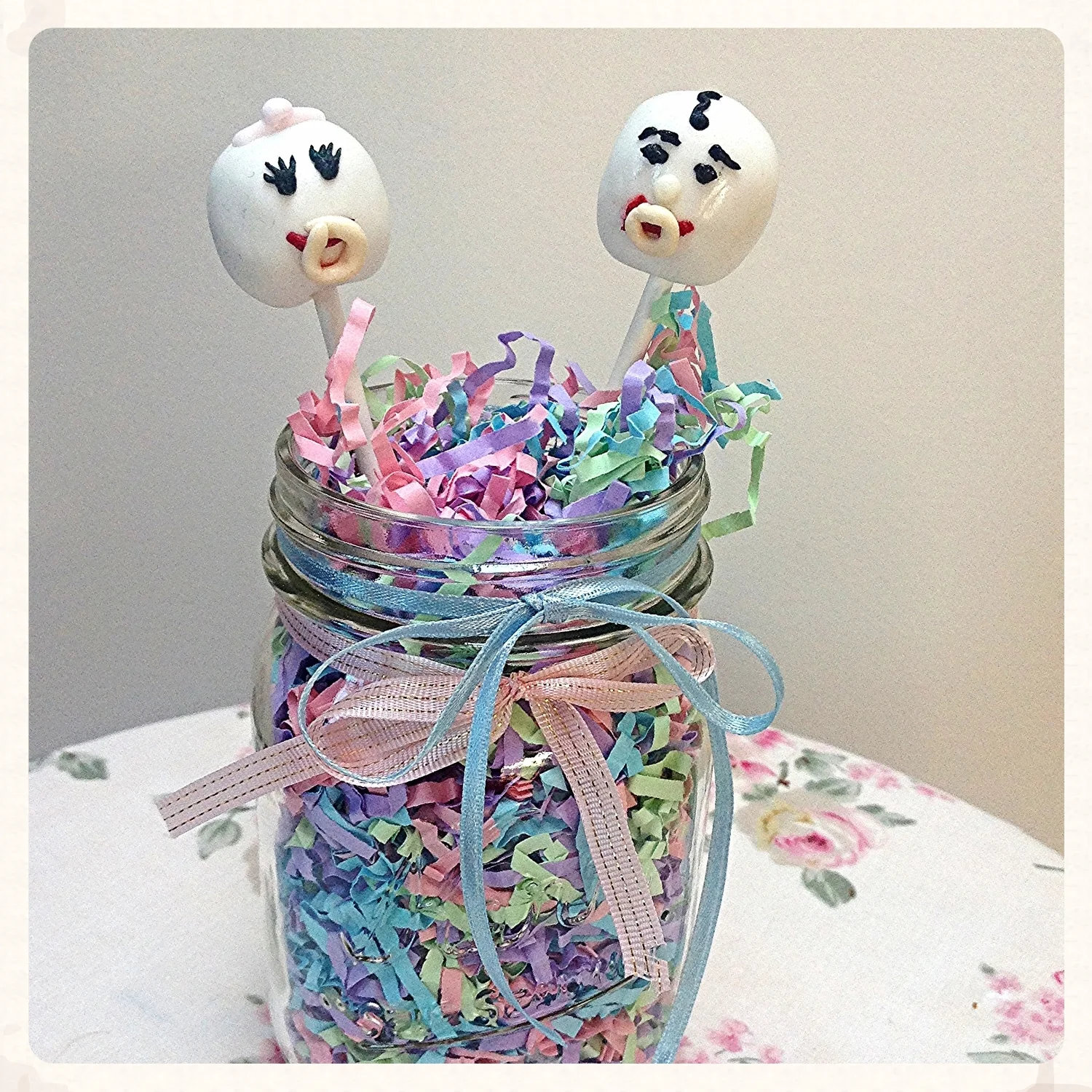 Baby Boy and Girl Cake Pops