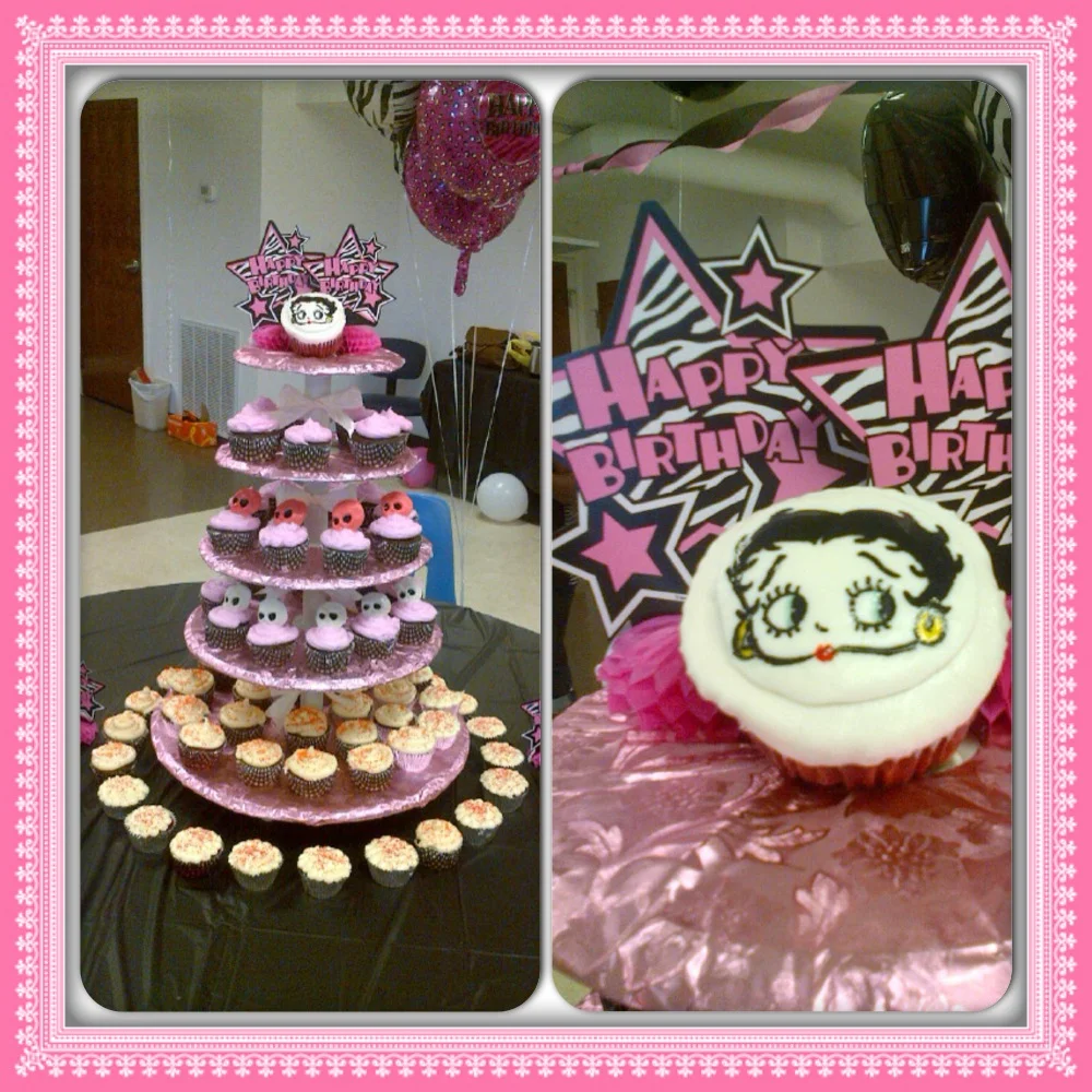 Betty Boop Birthday Cupcakes