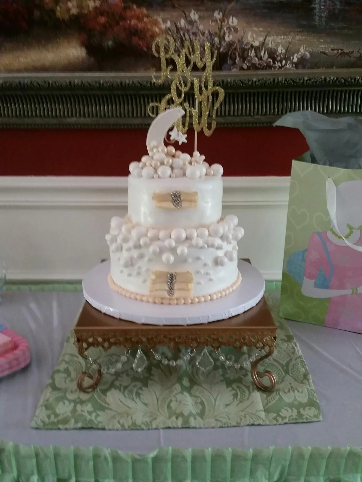 Reveal baby shower cake
