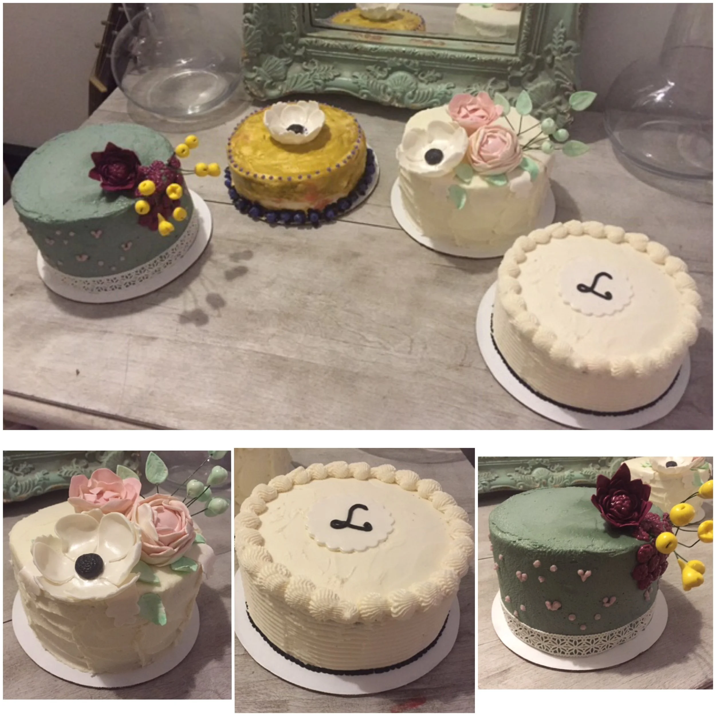 Mini wedding cakes