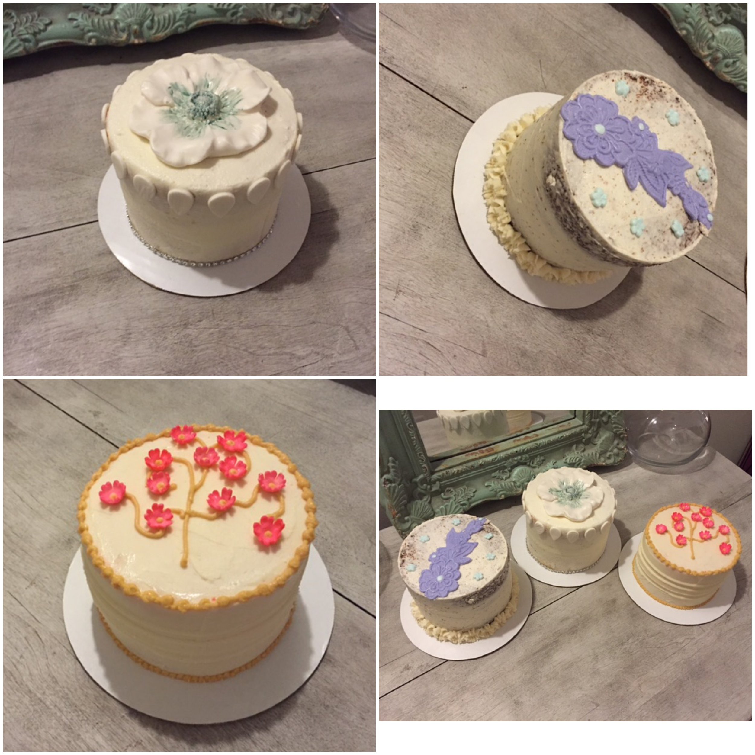 Mini Wedding Cakes for tastings