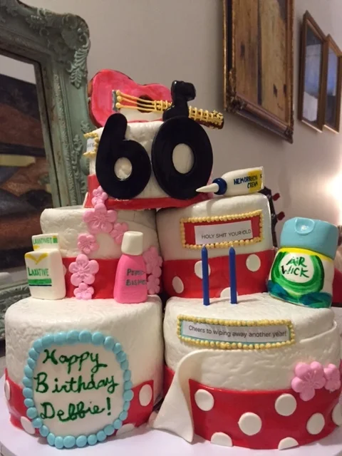 Toilet Paper Cake for 60th Birthday