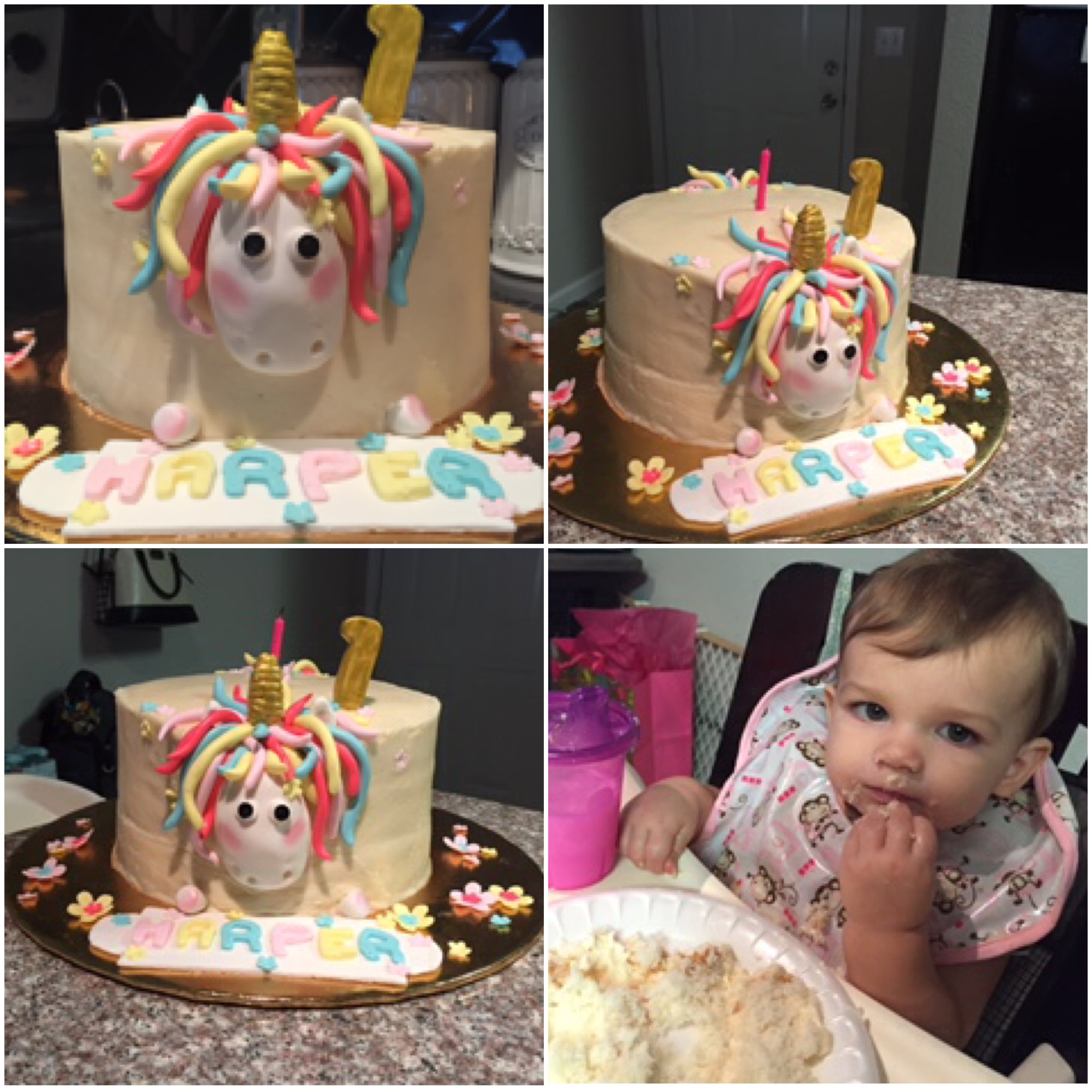 Unicorn First Birthday Cake