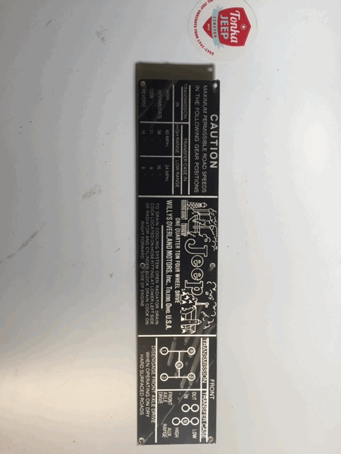 Data Plate 672142