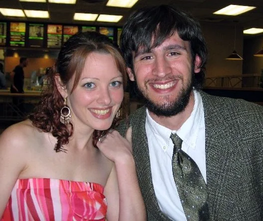Our "first date" all dressed up to play putt-putt. 