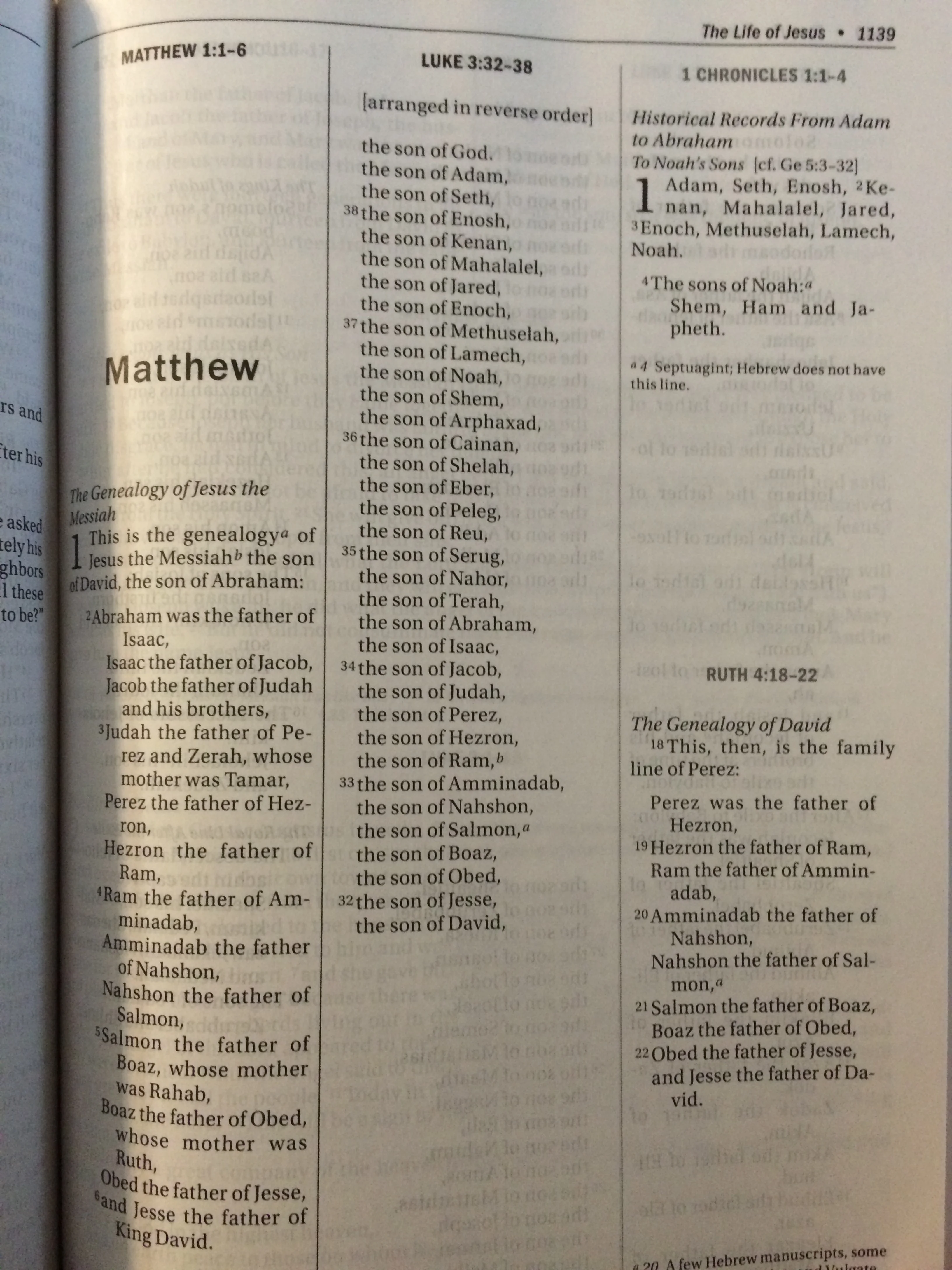 Example picture from the genealogy of Jesus