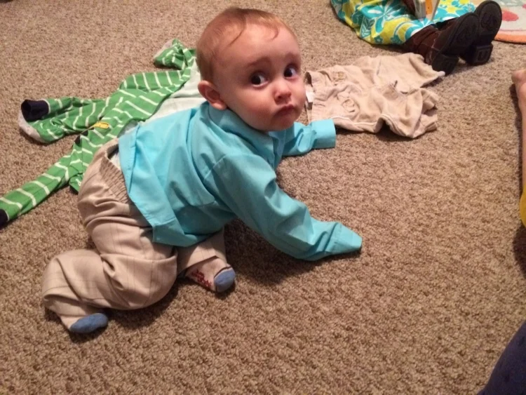 Grace given to all, even when we fail to fit in the Easter clothes laid out for us. ~Judah, Easter 2014