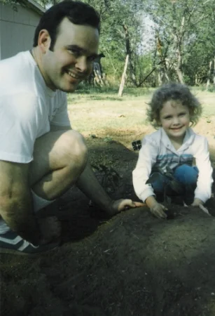 Planting with my Dad...many years ago!