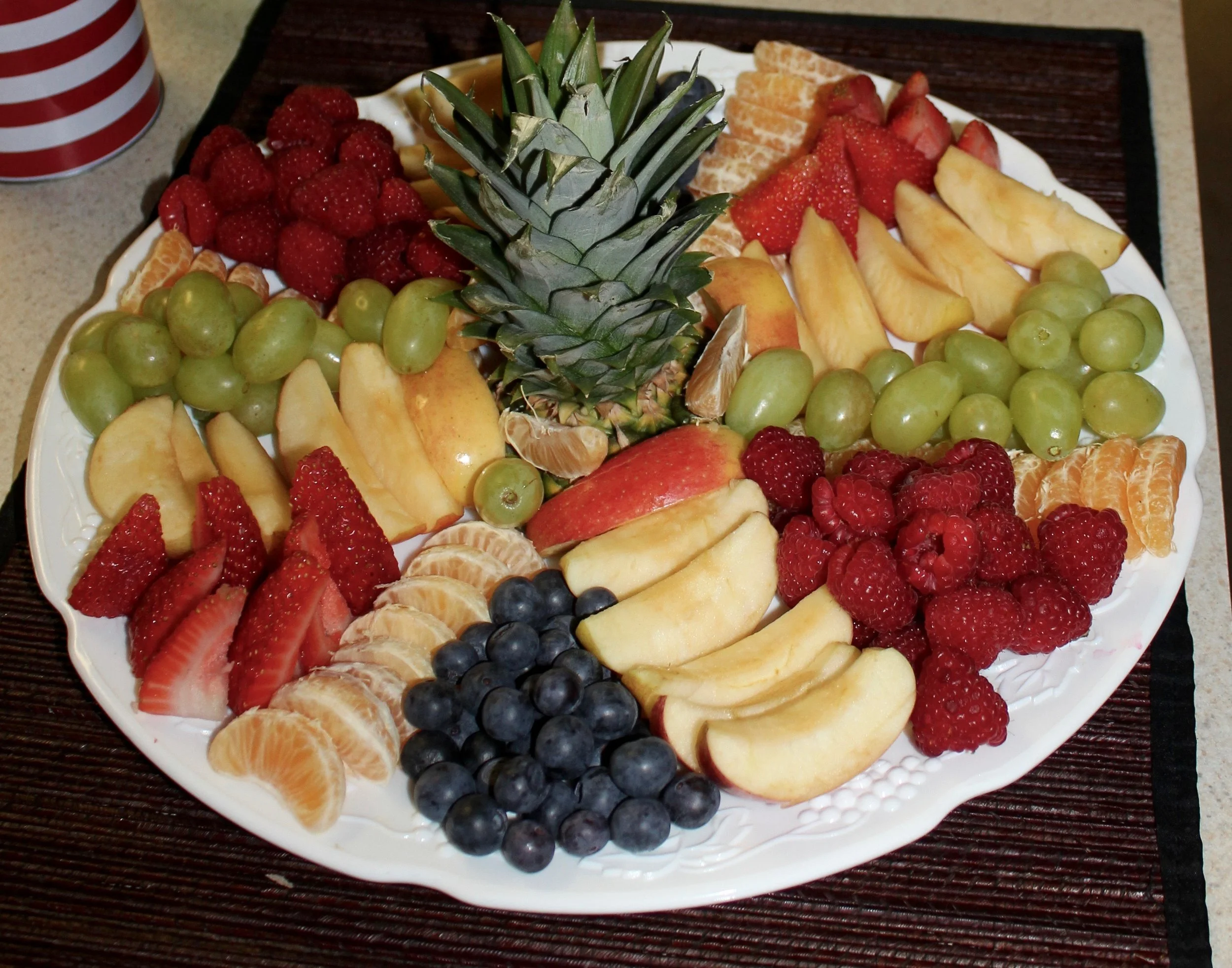 Fresh fruit platter made for a New Year's Eve party last year.