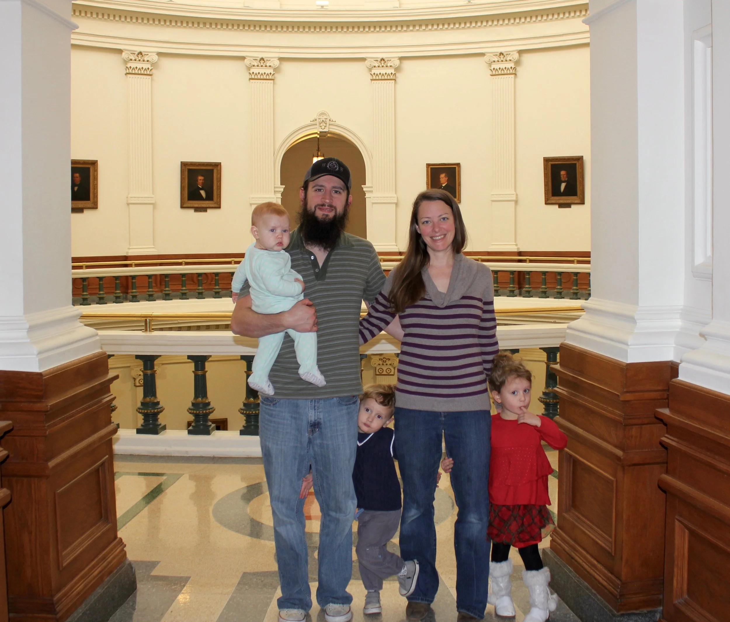 The five of us last year visiting the Texas State Capital.