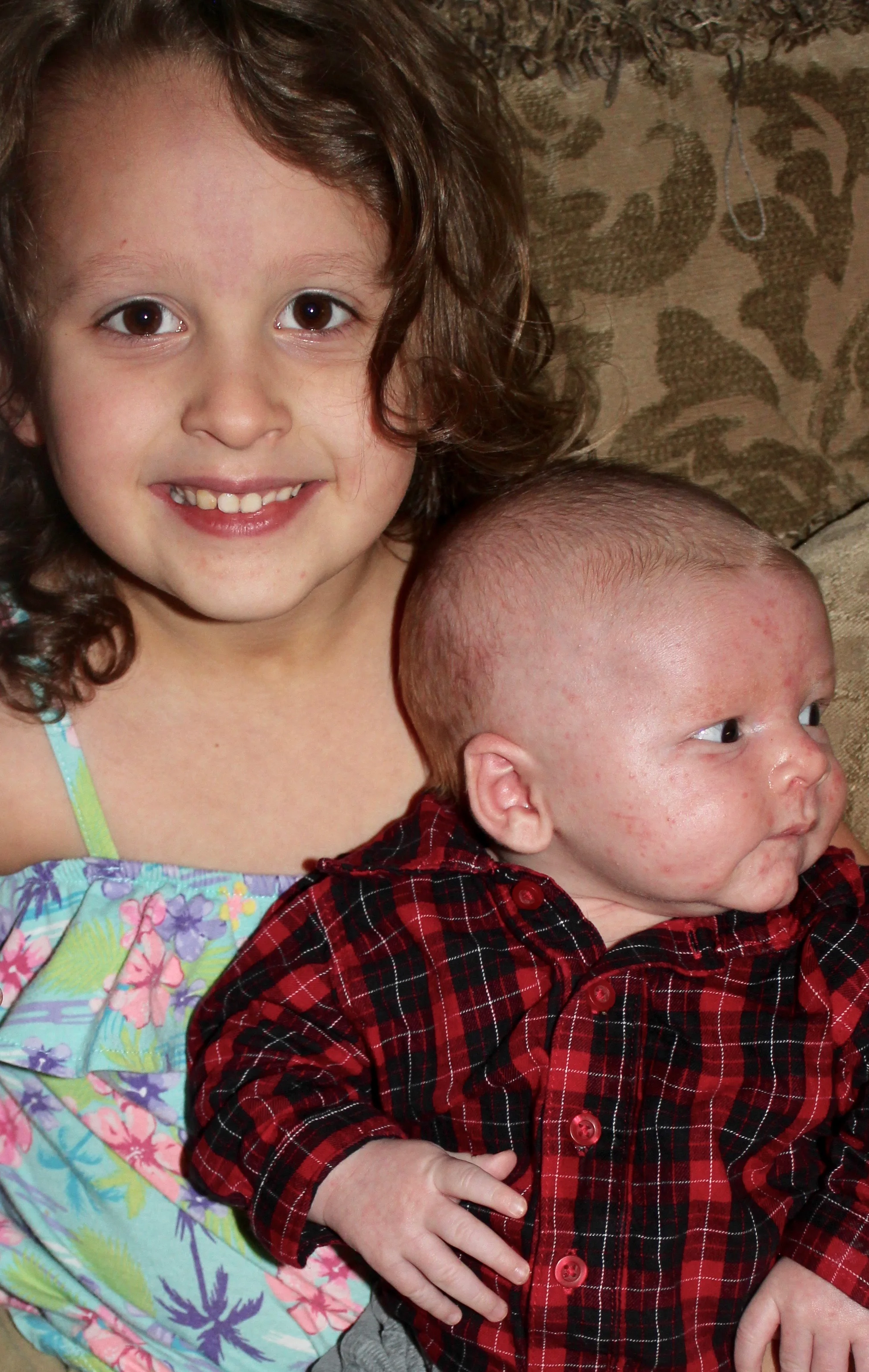 Kenz and a One-Month-Old Peter boy