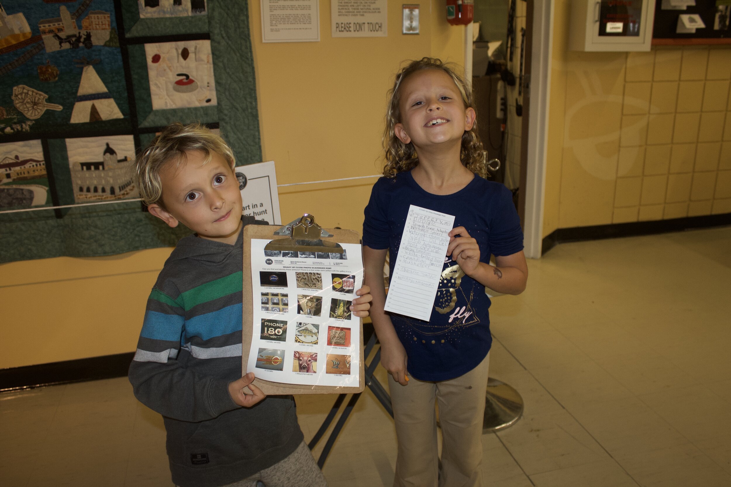  Western Development Museum - the older two worked HARD to complete their survey! 